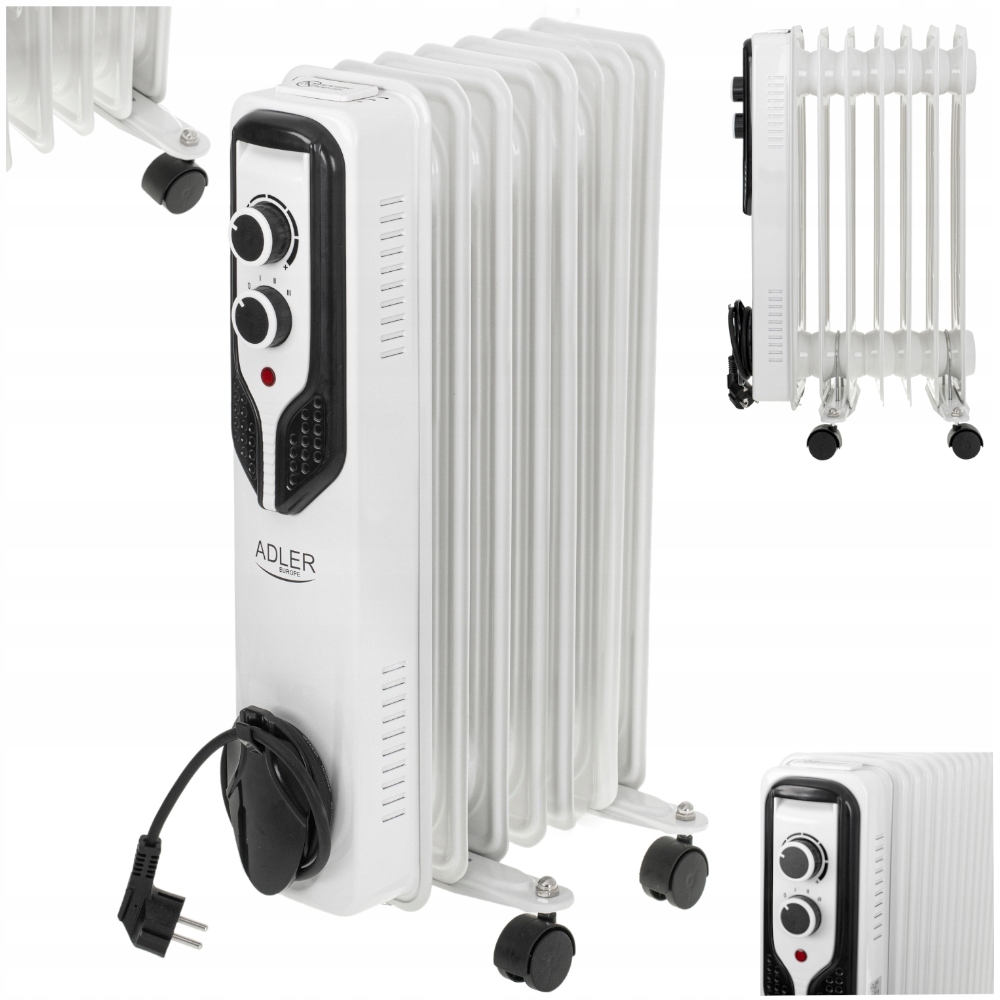 Adler 1500 W biely olejový radiátor